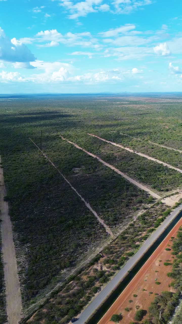 Drone: o asfalto na frente e as divisões das roças